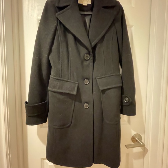 Michael Kors Wool Blend Modern Fit Coat - Size XXS Black - Picture 11 of 14